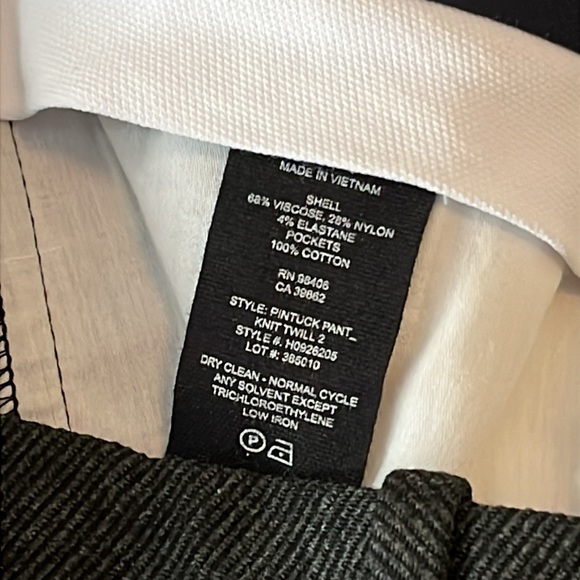 THEORY PINTUCK PANT KNIT TWILL 2 - Dark Grey Charcoal - Size 8 - Picture 6 of 13